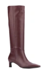 Torgeis Edeline Kitten Heel Tall Boot In Burgundy