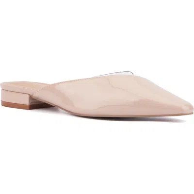 Torgeis Jaina Pointed Toe Mule In Beige