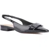Torgeis Janessa Pointed Toe Slingback Flat In Black