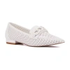 Torgeis Kalina Womens Square Closed Toe Loafers In White