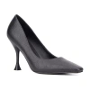 Torgeis Kamana Womens Square Closed Toe Flared Heel Pumps In Black