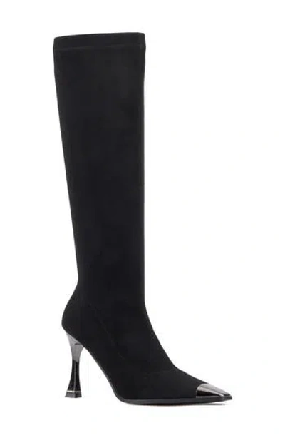 Torgeis Mixed Media Tall Boot In Black