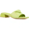 Torgeis Polyanna Block Heel Slide Sandal In Green
