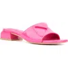 Torgeis Polyanna Block Heel Slide Sandal In Hot Pink