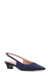 Torgeis Slingback Kitten Heel Pump In Navy