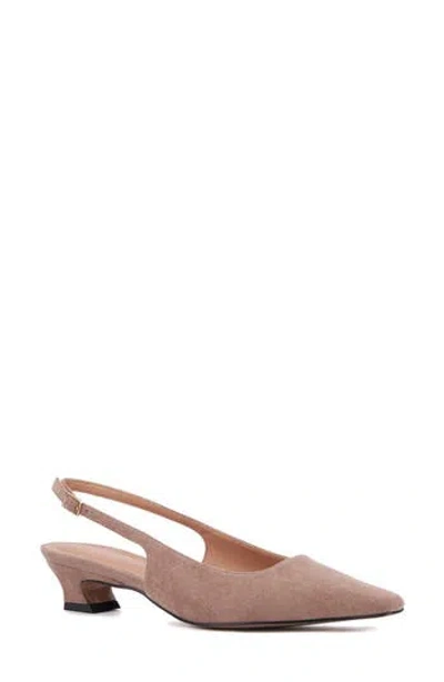 Torgeis Slingback Kitten Heel Pump In Taupe