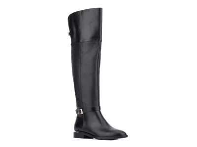 Torgeis Wide Width Coral Overtheknee Boot In Black