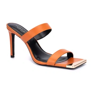 Torgeis Womens Antilles Heeled Sandals In Orange