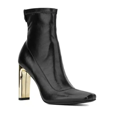 Torgeis Womens Chiara Block Heel Dress Boots In Black