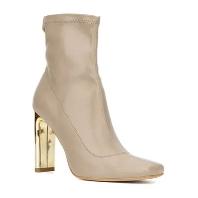 Torgeis Womens Chiara Block Heel Dress Boots In White