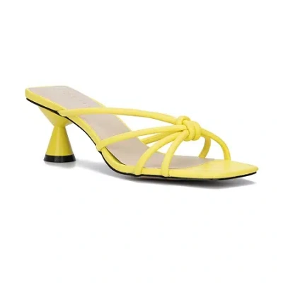 Torgeis Womens Cultivar Heeled Sandals In Yellow