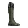 Torgeis Womens Desiree Stacked Heel Dress Boots In Green
