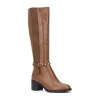 Torgeis Womens Destiny Stacked Heel Riding Boots In Brown