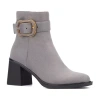 Torgeis Womens Melody Block Heel Booties In Gray