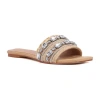Torgeis Miya Crystal Embellished Slide Sandal In Brown