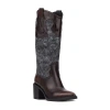 Torgeis Womens Velda Block Heel Cowboy Boots In Brown