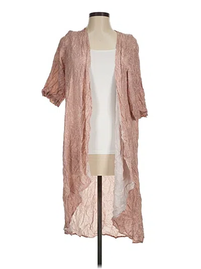 Pre-owned Tori Praver Kimono In Pink