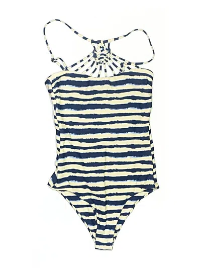 Pre-owned Tori Praver One Piece Swimsuit In Blue