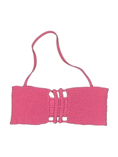 Pre-owned Tori Praver Swimsuit Top Pink Swimwear