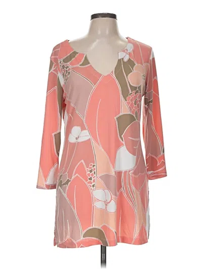 Pre-owned Tori Richard 3/4 Sleeve Blouse In Orange