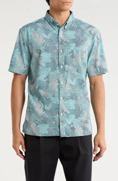 Tori Richard Aero Leaves Short Sleeve Button-down Shirt In Multi
