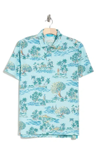 Tori Richard Aloha Toile Short Sleeve Shirt In Aqua