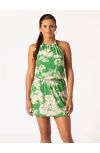Tori Richard Botanical Garden Prudence Romper In Palm