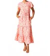 Tori Richard Breeze Block Lavina Dress In Coral In Pink