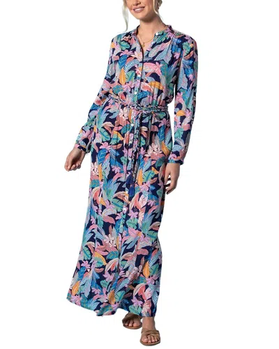 Tori Richard Briar Shirt Dress In Blue