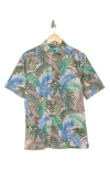 Tori Richard Canopy Short Sleeve Cotton Button-up Shirt In Pink