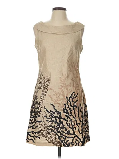Pre-owned Tori Richard Cocktail Dress In Tan