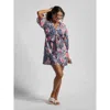 Tori Richard Coral Bloom Allegra Dress In Gray