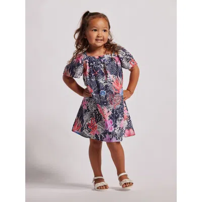 Tori Richard Kids'  Coral Bloom Malia Dress In Multi
