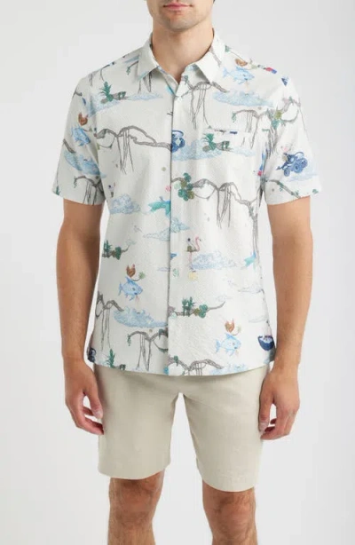 Tori Richard Curious Sky Performance Button Shirt In White