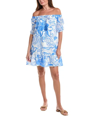 Tori Richard Dahlia Off Shoulder Dress In Multi