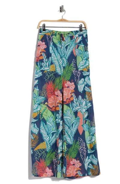 Tori Richard Enchanting Evelyn Wide Leg Cotton Pants In Multi