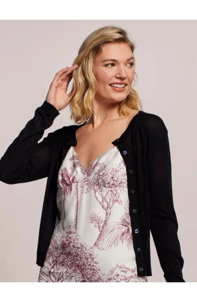 Tori Richard Featherweight Knits Nina Cardigan In Black