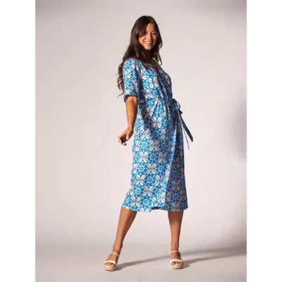 Tori Richard Flowrie Maika Dress In Harbor