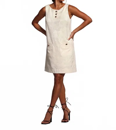 Tori Richard For Trees Jacquard Gigi Dress In Shell In Neutral