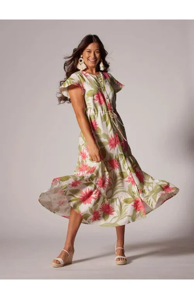 Tori Richard Full Of Life Lavinia Dress In Coral