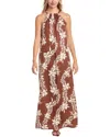 Tori Richard It's A Wrap Grace Maxi Dress In Brown