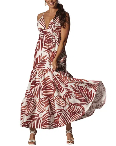 Tori Richard Kailani Sun Dress In Burgundy