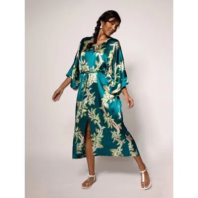 Tori Richard Lei Of The Land Calliope Dress In Deep Sea