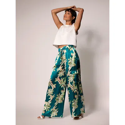 Tori Richard Lei Of The Land Nikita Pant In Deep Sea