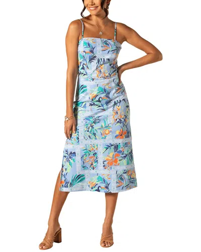 Tori Richard Lucille Bodycon Dress In Blue