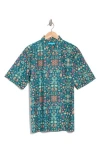 Tori Richard Morris Sea Short Sleeve Cotton Button-up Shirt In Emerald