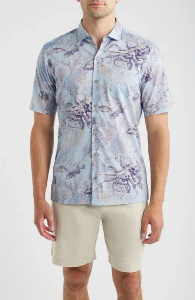 Tori Richard Octopuss Notched Collar Cotton Lawn Shirt In Multi
