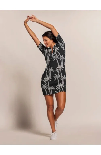 Tori Richard Palm Lined Phoenix Dress In Black