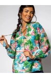 Tori Richard Point Of View Nala Blouse In Multi