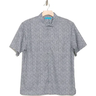 Tori Richard Prince Of Pine Short Sleeve Button-up Shirt In Black/white